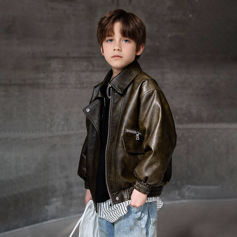 Streetwear Brand - Jongens donkergroene waterdichte winddichte jas 2-12Y