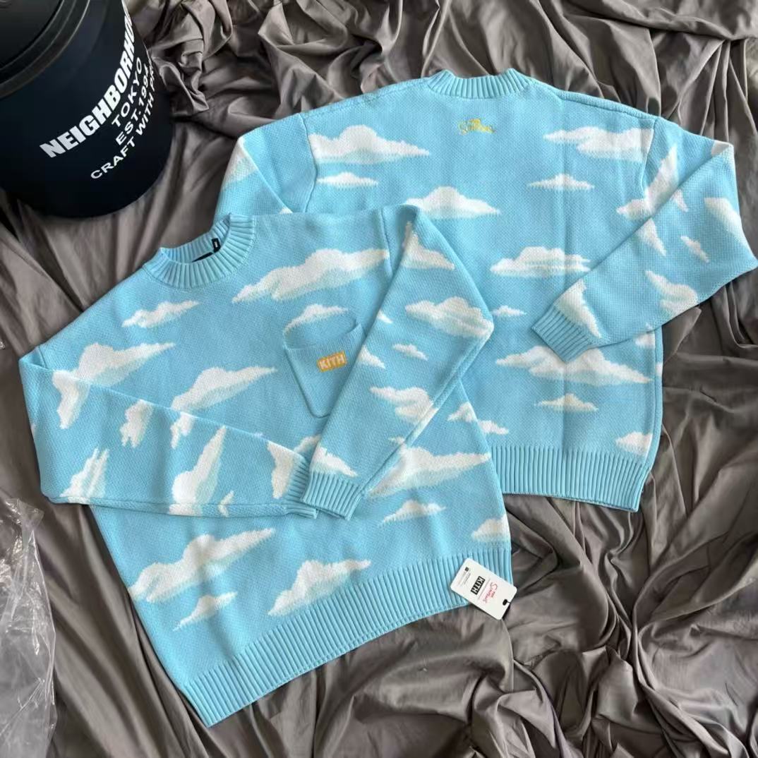 Kith Sweater Knit - Amerikaanse stijl KITH Simpson Collaborative losse