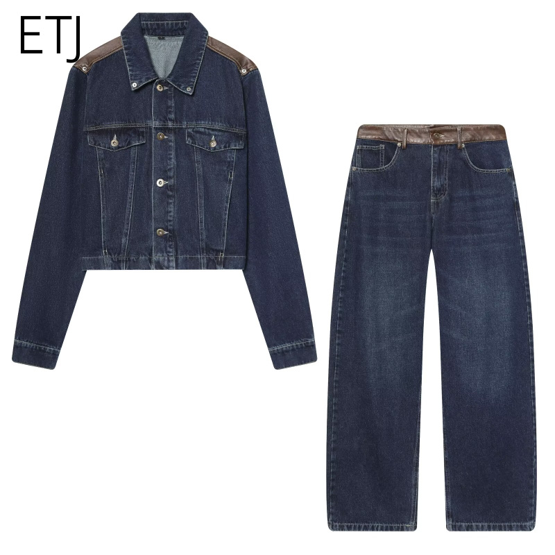 Streetwear Brand Pants - ETJ Dames Denim Jack & Jeans