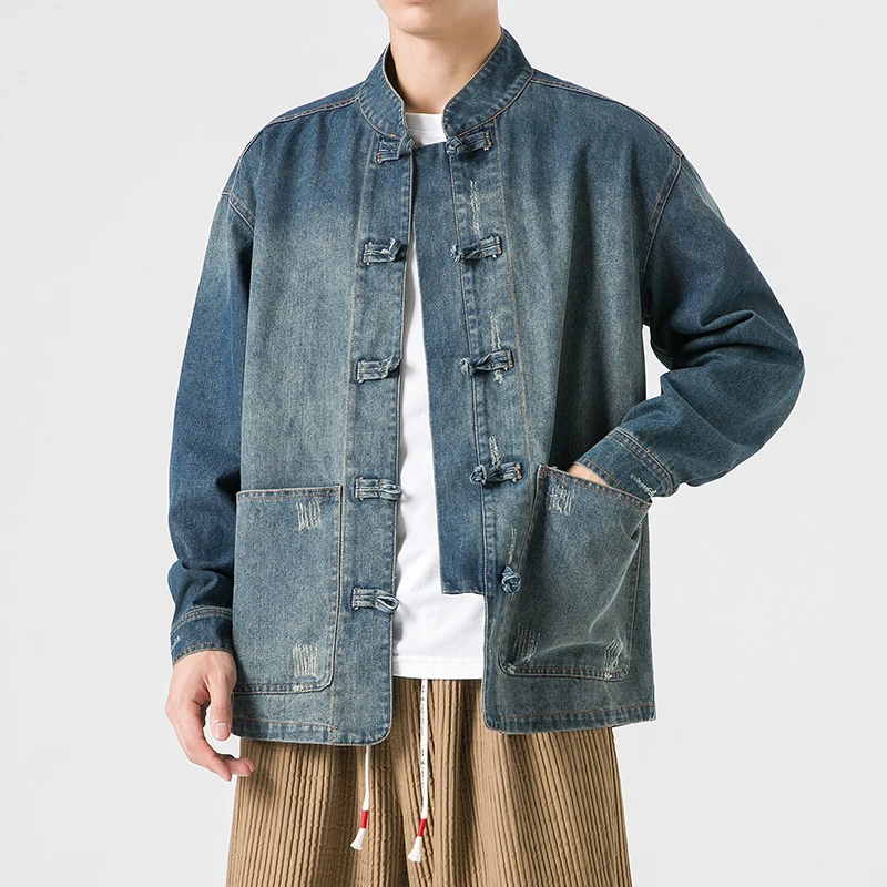 Chinese stijl denim jack heren - Streetwear Brand Pants recensie en prijs
